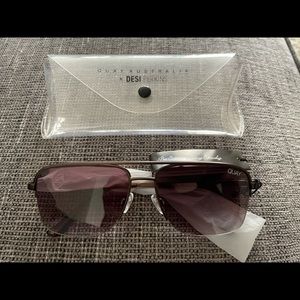 QUAY AUSTRALIA POSTER BOY RIMLESS BROWN SUNGLASSES